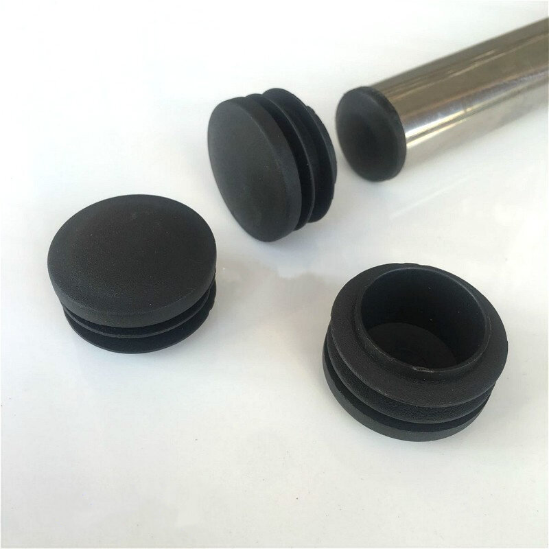O tampão anulando preto plástico redondo da extremidade, tubulação do tubo introduz o bung da tomada, 12mm, 14mm, 16mm, 18mm-60mm, 2 PCes, 4 PCes, 8 PCes
