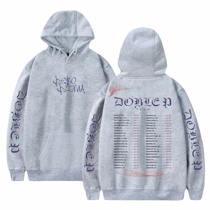 Peso Pluma Spider Hoodie 2023 Doble P Tour Fashion Long Sleeve Streetwear Women Men Hooded Sweatshirt Hip Hop Clothes