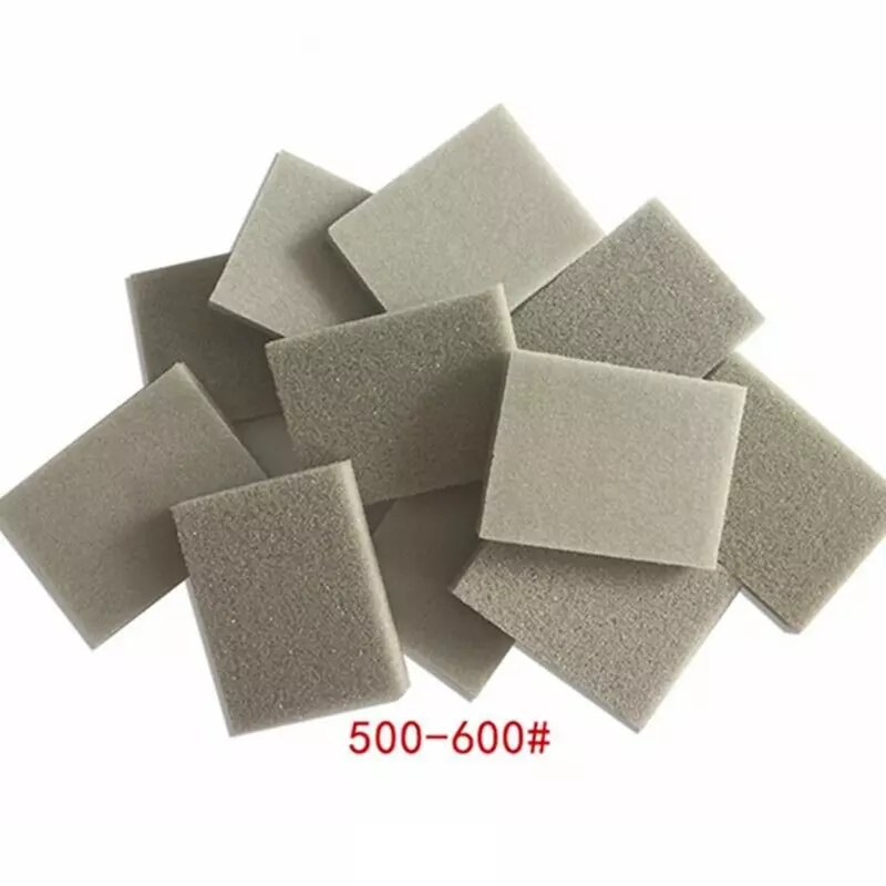20Pcs Sponge Sanding Block Wet Dry Grinding Sandpaper 300-400 500-600 800-1000 1200-1500 Grit Polishing Pads Abrasive Sand Paper
