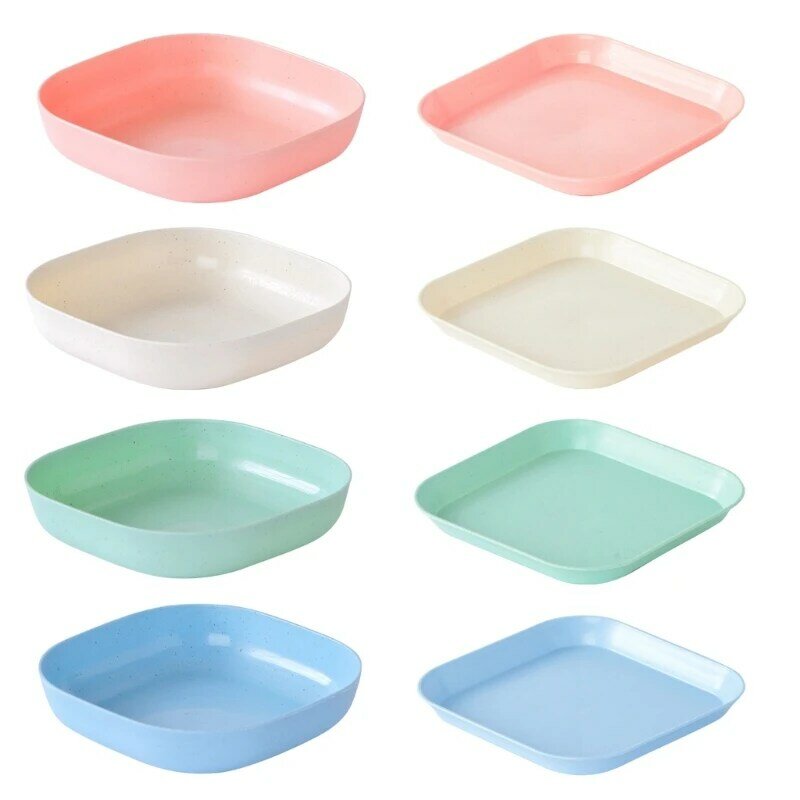 Легкая многоразовая тарелка Соломенная тарелка Можно мыть в посудомоечной машине и использовать микроволновую печь Обеденная для