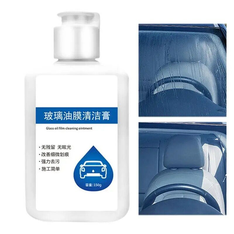 Glass Oil Film Remover Glass Oil Film Cream 150g Auto Glass Cleaner Effective Automotive Glass Cleaner Water Stain Remover For