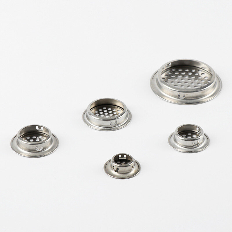 1PC Round Stainless Steel Air Vent Grille Cover Black White Wardrobe Cabinet Mesh Hole Ventilation Plugs Dia 19mm 25mm 35mm 53mm