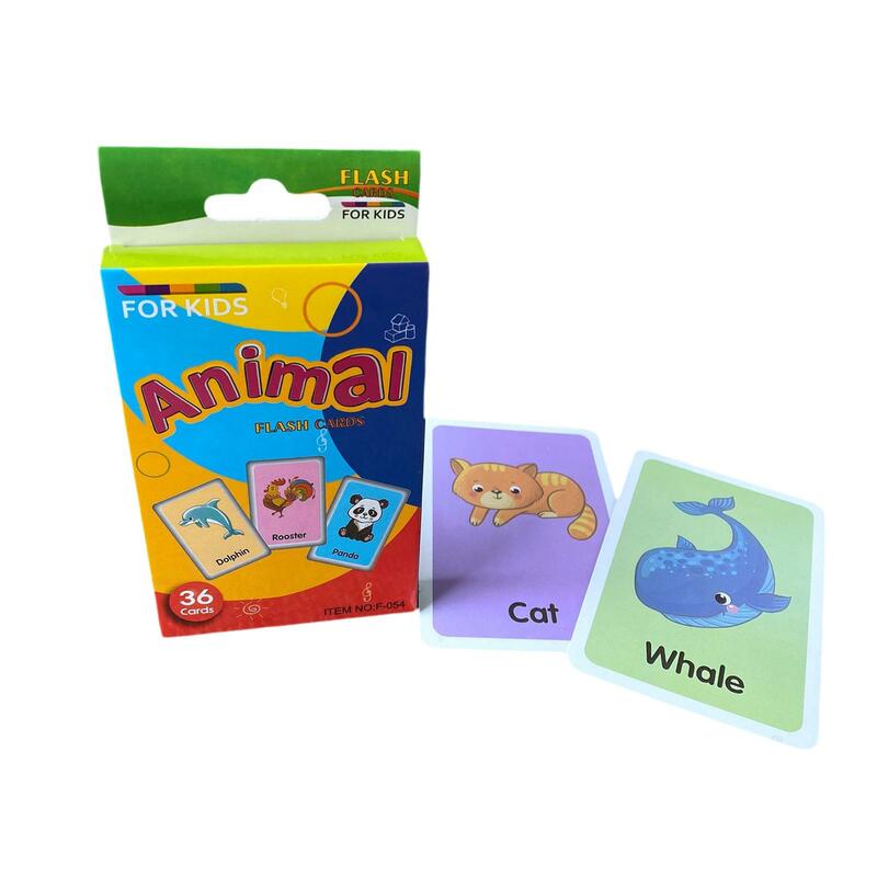 36x Learning flashcard Toddlers Toys Educational impara le carte di cognizione dei bambini cognitivi per il regalo di festa dei ragazzi in età prescolare del bambino
