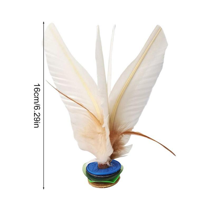 Jianzi-Volante de plumas blancas para niños y adultos, volante chino, entretenimiento de Fitness
