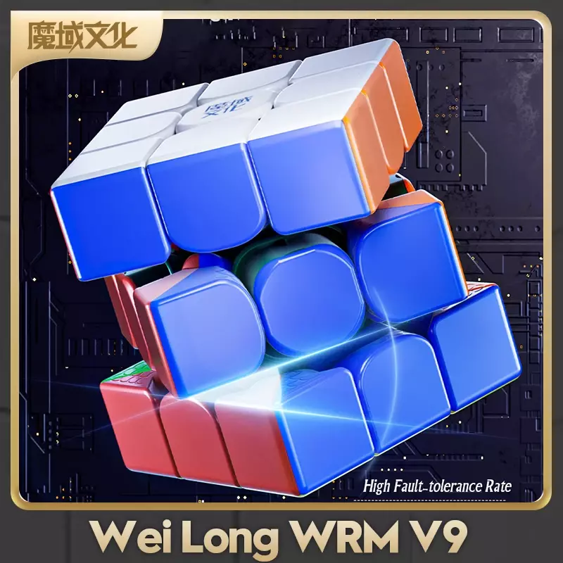 MoYu Weilong Maglev Magnético Cubo Puzzle, Cubo de Velocidade Profissional, WRM V9, Núcleo 3x3x3, 2023