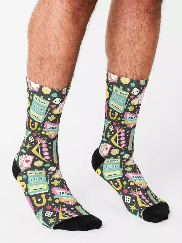 Viva Las Vegas Socks aesthetic kawaii Antiskid soccer Socks For Men Women's