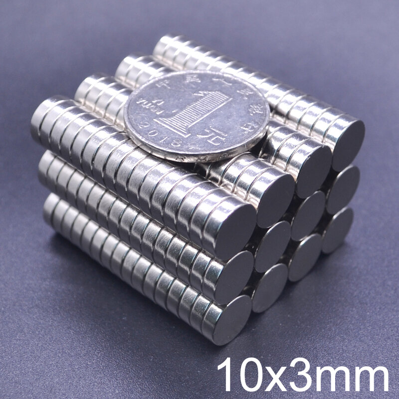 5/20/50/100/200/500 Buah 10X3 Super Kuat Bulat Kuat NdFeB Neodymium Disk Magnet Dia N35 Magnet Tanah Jarang 10*3 IMANES