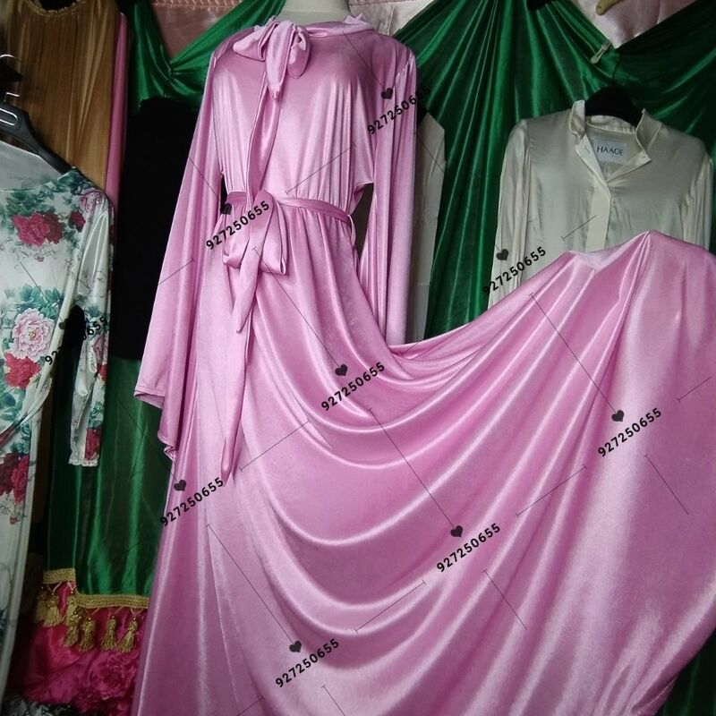 Глянцевое женское атласное платье с длинным рукавом, свободное платье макси со шнуровкой, женское платье для сна