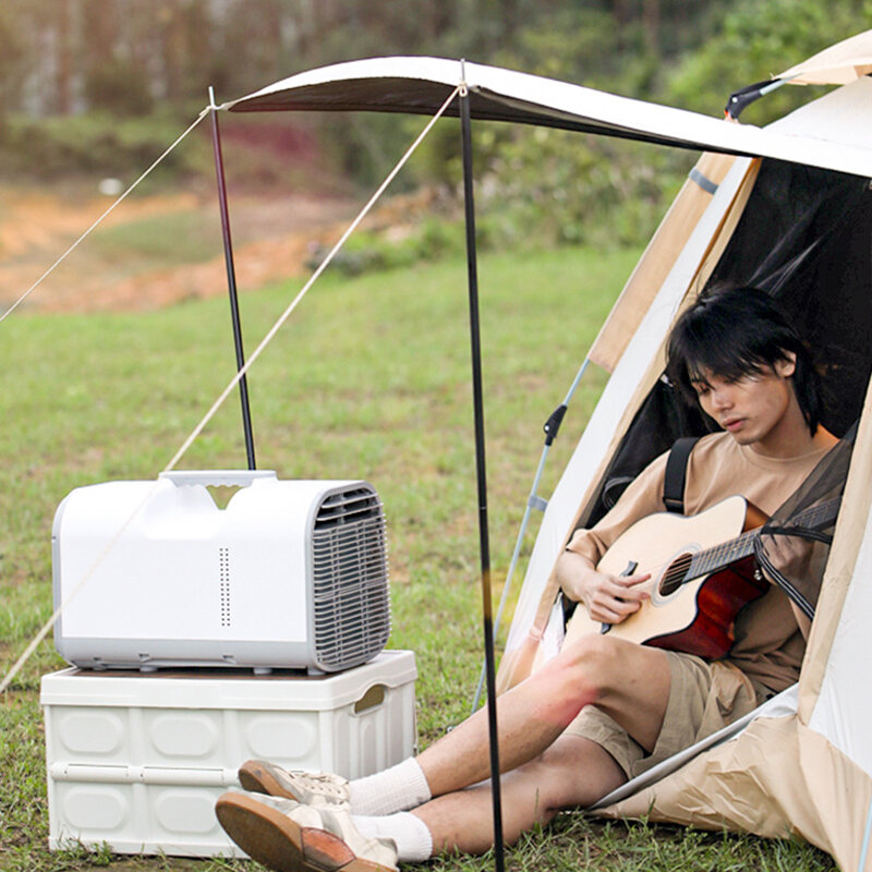 خيمة صغيرة محمولة لتكييف الهواء في الهواء الطلق ، خيمة وقوف الكل في واحد ، تركيب مجاني للتحكم الصوتي ، ذكي