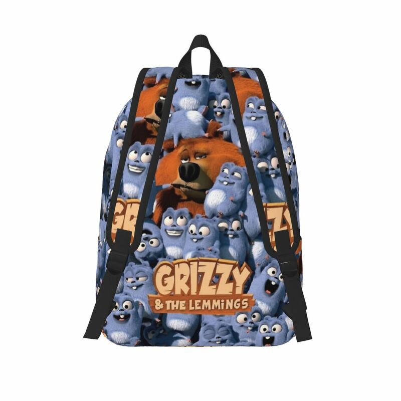 Grizzy And The Lemmings para hombres y mujeres, mochila escolar para estudiantes, mochila de día, Universidad secundaria primaria, duradera