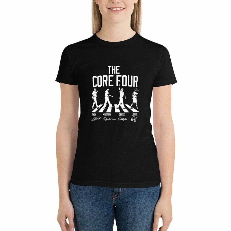 THE CORE FOUR STREET CROSSWALK HALL OF FAME FUNNY T-shirt Female clothing Blouse white t shirts for Women