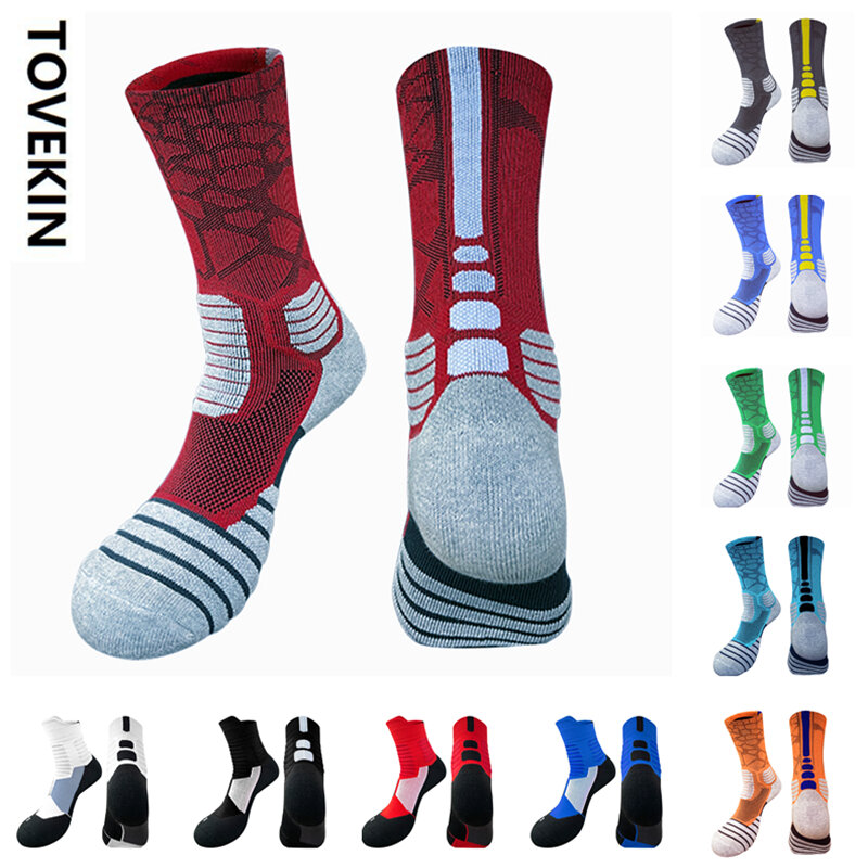 Chaussettes de compression en coton pour hommes, haute qualité, sports de plein air, Elite Basketball, cyclisme, astronomique, nouveau