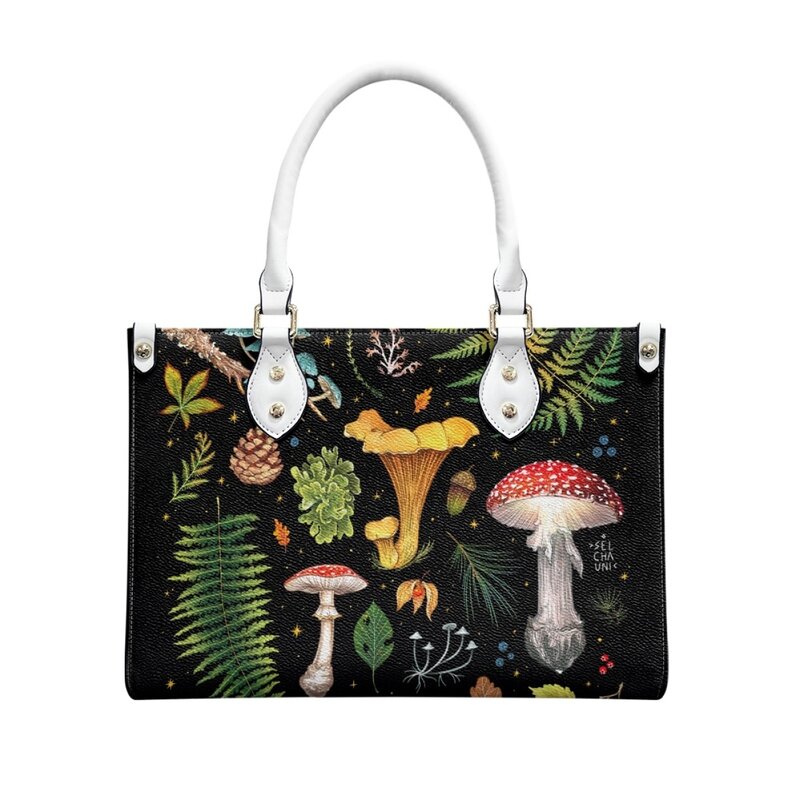 Роскошные кожаные дамские сумочки в виде грибов, тоут для молодых девушек, повседневные Модные уличные женские сумки на плечо, женская сумка, 2024