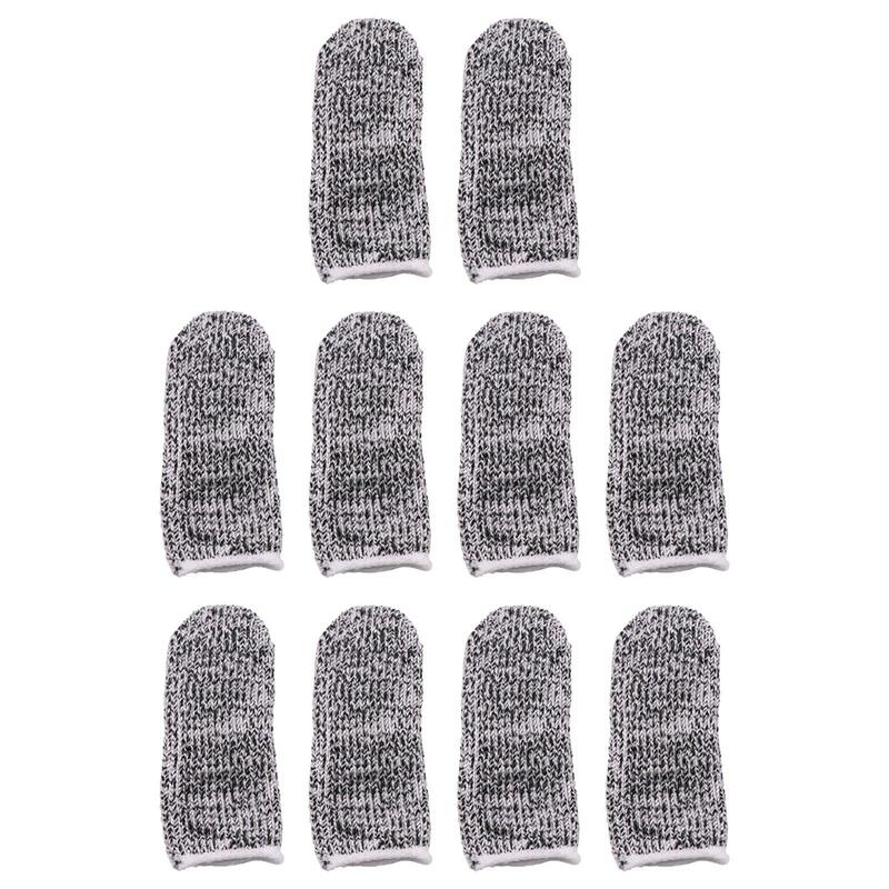 10 Pieces Finger Thumb Gloves AntiSlip Breathable Fingers Cots Cut Resistant Fingertip Cover Protection Wrap Tools Finger Cover