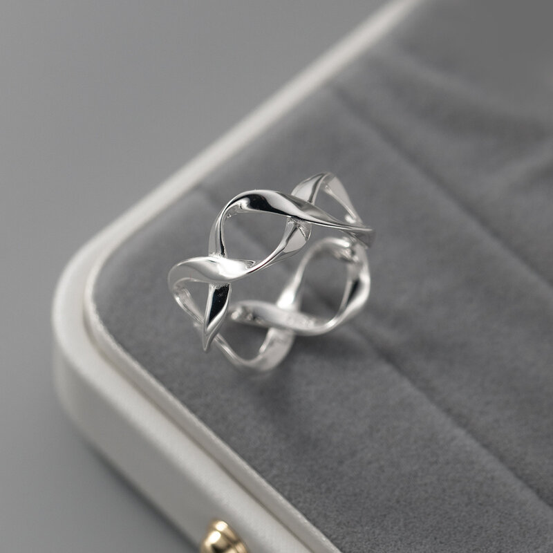 Женские винтажные кольца из серебра 925 пробы, с геометрическим рисунком