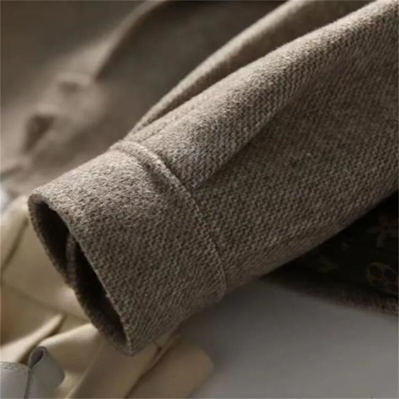 Loose Wool Jackets for Women Casual Office Wear Simple Clothes Short Woolen Coats Tops Overcoat Autumn and Winter 2024