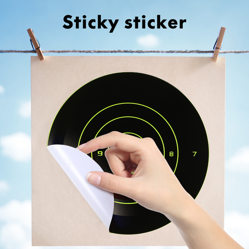 30 Stuks Zelfklevend Schieten Doel Stickers Silhouet Splatter Fluorescerend Papier Papier Voor Spel