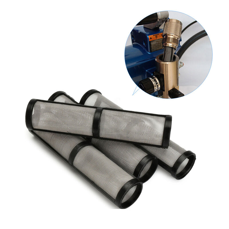 Novo 4 pçs preto 60 malha airless spray bomba filtros para _ graco 390/395/495/595 pistola mal ventilada ferramenta de substituição