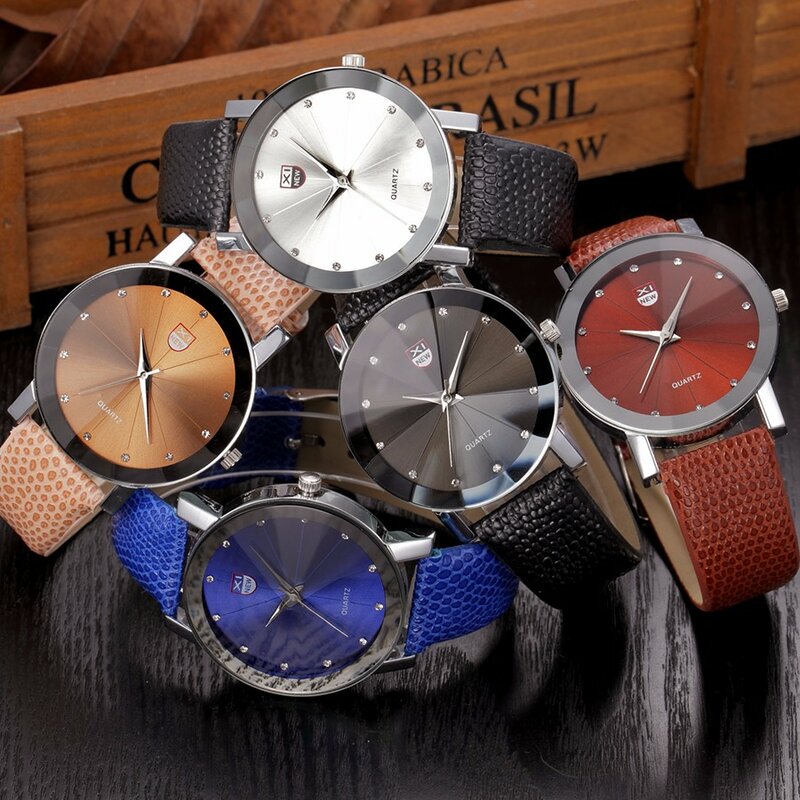Men'S Luxury Stylish Timekeeper Trend Vintage Leather Band Stainless Steel Dial Quartz Wrist Watches часы мужские наручные