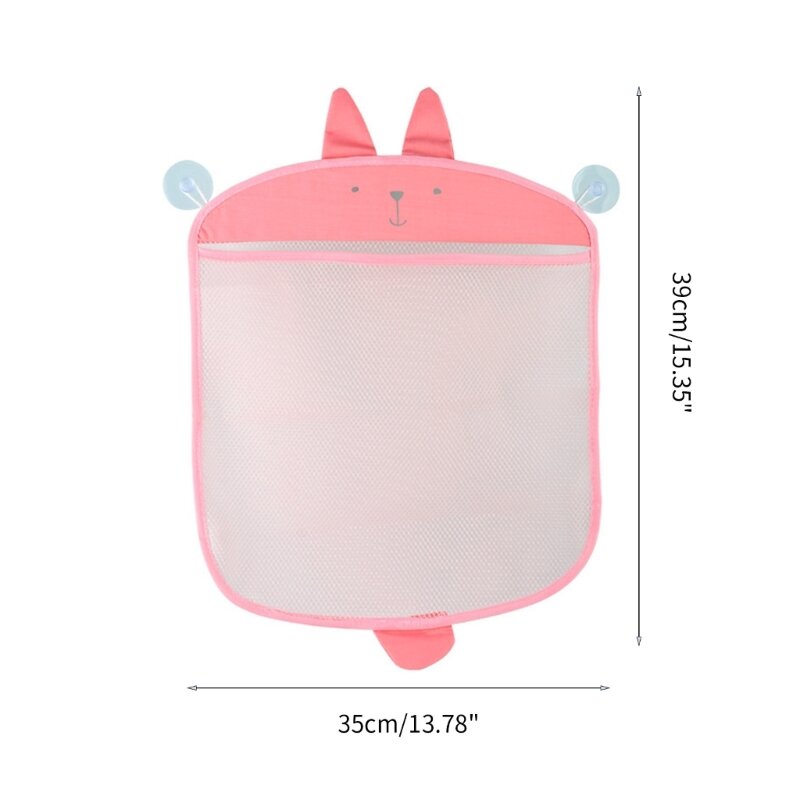 Child Bath Toy Storage Bag Net Suction Baskets Kids Bathroom Mesh Bag + 2 Suction Cups Bathtub Toy Holder