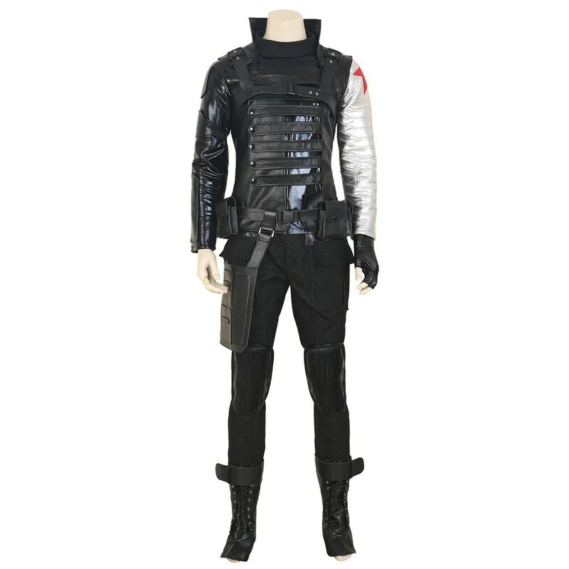 Bucky Cosplay Costumes White Wolf Costume Winter Cosplay Soldier Outfit Fancy Armor Harness Custom Made Carnival Halloween