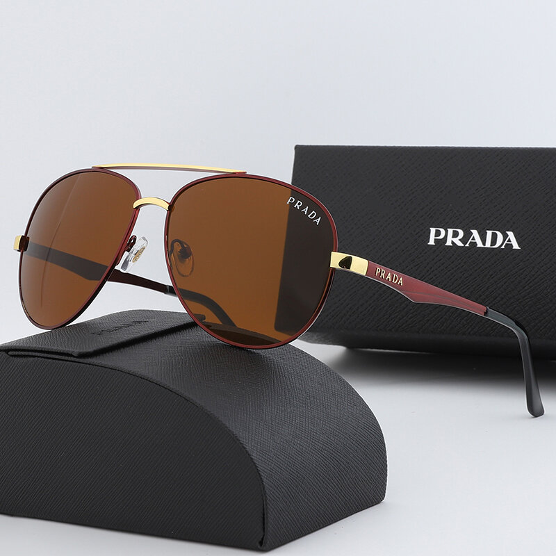 2024 Classics Fashion Luxury Brand Sunglasses Men Sun Glasses Women Metal Frame Black Lens Eyewear Driving Goggles UV400 T08