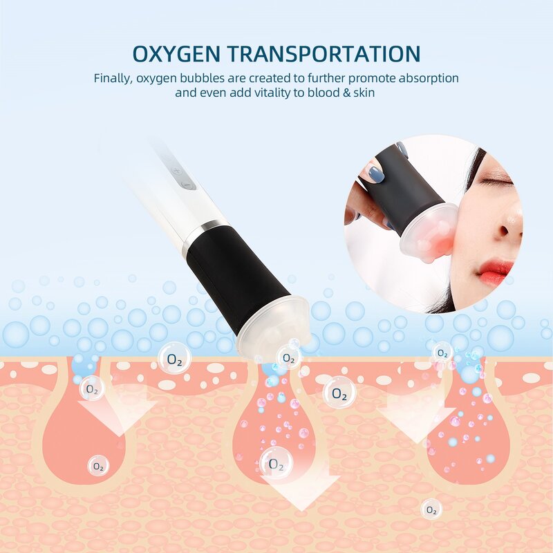 Máquina de burbujas de oxígeno Facial, cápsula de Spa con chorro de oxígeno, Gel de suero, masaje Facial, exfoliante, rejuvenecimiento, dispositivo de belleza
