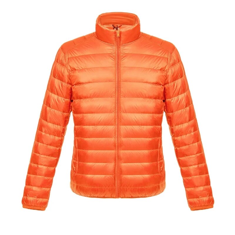남성용 경량 다운 재킷, 따뜻한 화이트 덕 다운, 경량 보관 가방, 여행 홈 코트, 겨울 코트