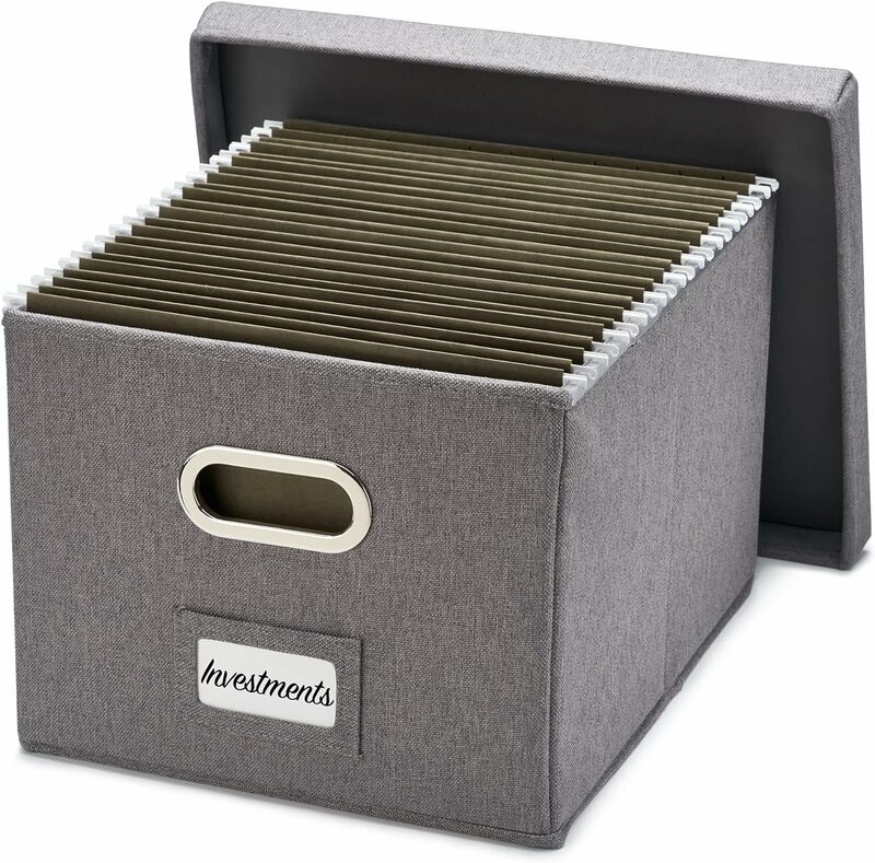Декоративная коробка-органайзер для файлов-складной льняной шкаф для удобного хранения-стильное хранение всех ваших документов и папок