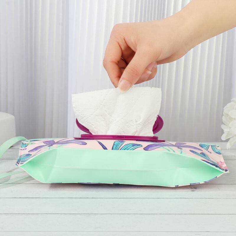 Praktische Outdoor Tragbare Flip Abdeckung Baby Produkt Tragetasche Tissue Box Kosmetische Pouch Kinderwagen Zubehör Feuchttücher Tasche