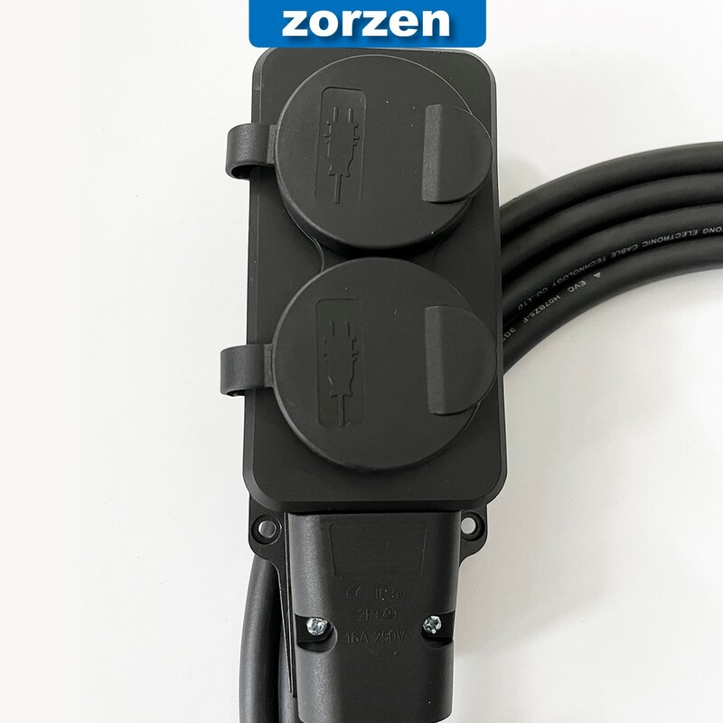V2L adaptor 3.8 Meter kabel 16A 3.5KW tipe 2 ke Schuko soket untuk MG atau mobil Korea