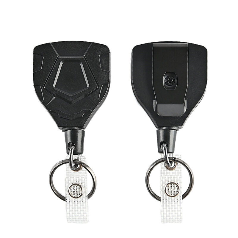 Anti-theft Metal Easy-to-pull Buckle Rope Elastic Keychain Sporty Retractable Key Ring Anti Lost Yoyo Ski Pass ID Card