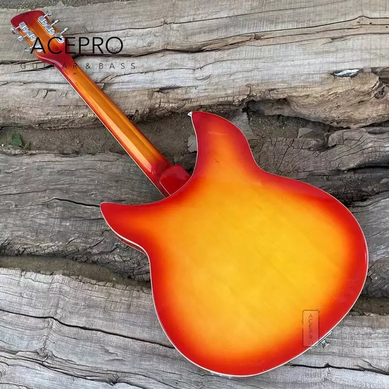 360 электрическая гитара, полуполый корпус вишневого взрыва, R-образная струна, фингерборд из палисандра, Высококачественная 6-струнная гитара
