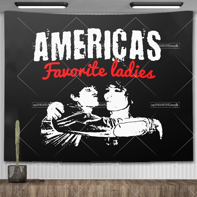 Tapiz de damas de favorito de Amerika, banderas de pared de Jake Webber Johnnie Guilbert, decoración de habitación, estética Meme, tapices, banderas para el hogar
