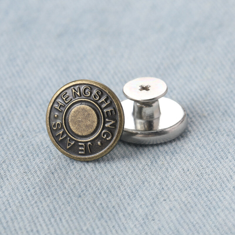Metalowy guzik do dżinsów akcesoria do szycia odzieży spodnie z nitami dżinsowymi zamiennik z przyciskami dekoracji