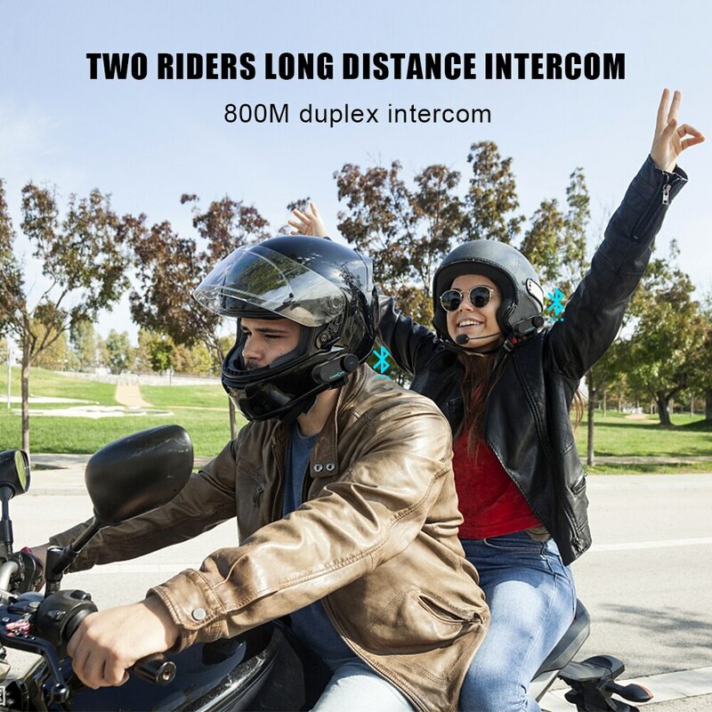 Freedconn T Com VB auriculares para casco de motocicleta, intercomunicador estéreo Bluetooth para llamadas, comunicación inalámbrica, interfono FM para compartir música