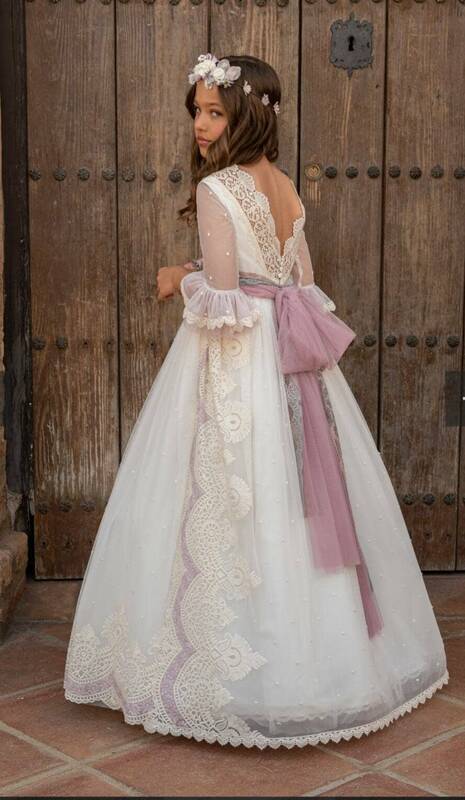 Платье для причастия FATAPAESE, длинная Паровая юбка с рукавом до локтя, квадратный вырез, элегантное ретро-платье с вышивкой и бантом