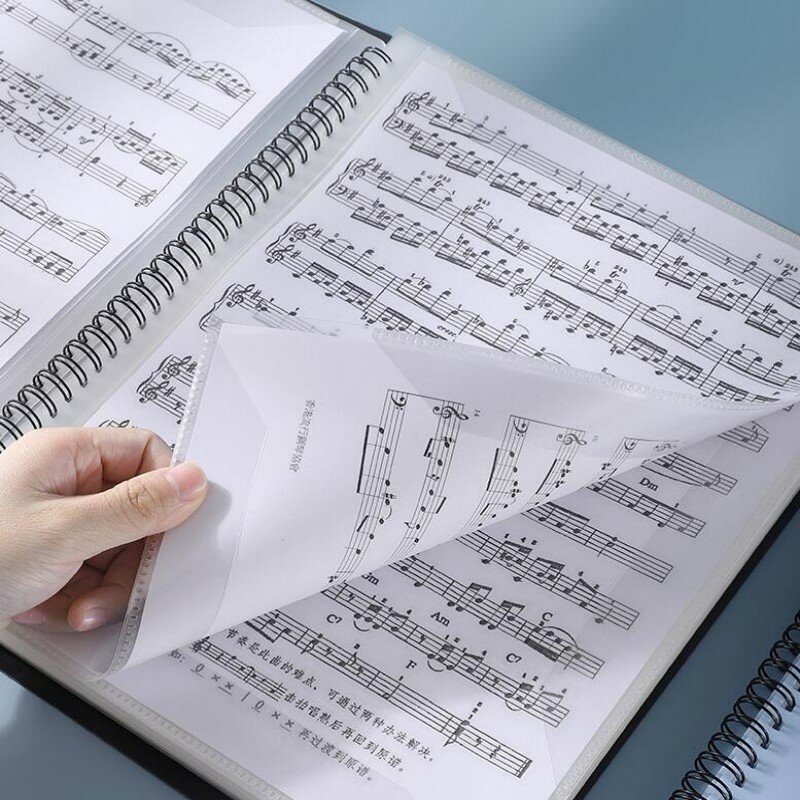 Carpeta de archivo de partituras A4, folleto antirreflejos, puede modificar notas musicales, carpeta de notas de Piano, archivo de productos