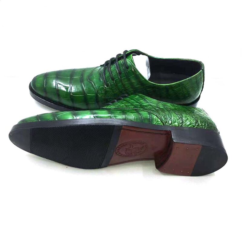 Hulangzhishi new arrival mężczyźni ubierają buty męskie buty wizytowe męskie buty krokodyla skórzane podeszwy wiązane buty męskie