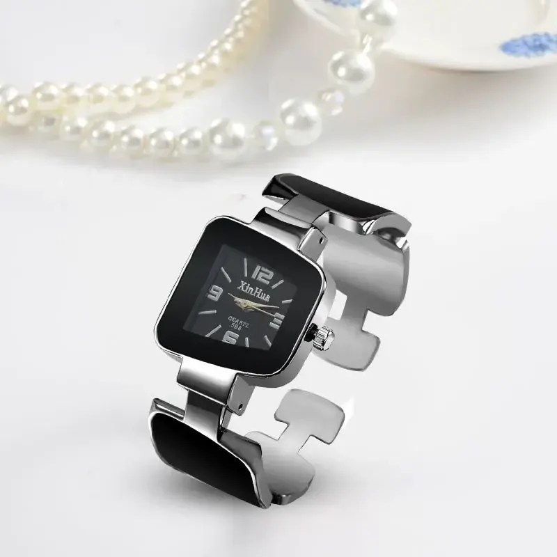 Damskie zegarki na bransolecie zegarek ze stopu kwarcowego Relógio Feminino zegarek damski zegar na codzienny prezent Reloj Para Mujer