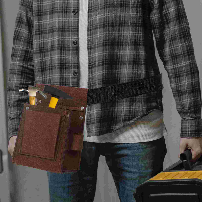 Borsa portautensili borsa da carpentiere cintura per piccoli strumenti Kit portatile fibra chimica