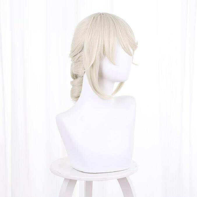 Parrucca Cosplay Edgar Valden parrucca sintetica in fibra gioco identità V parrucca Cosplay crema capelli corti bianchi