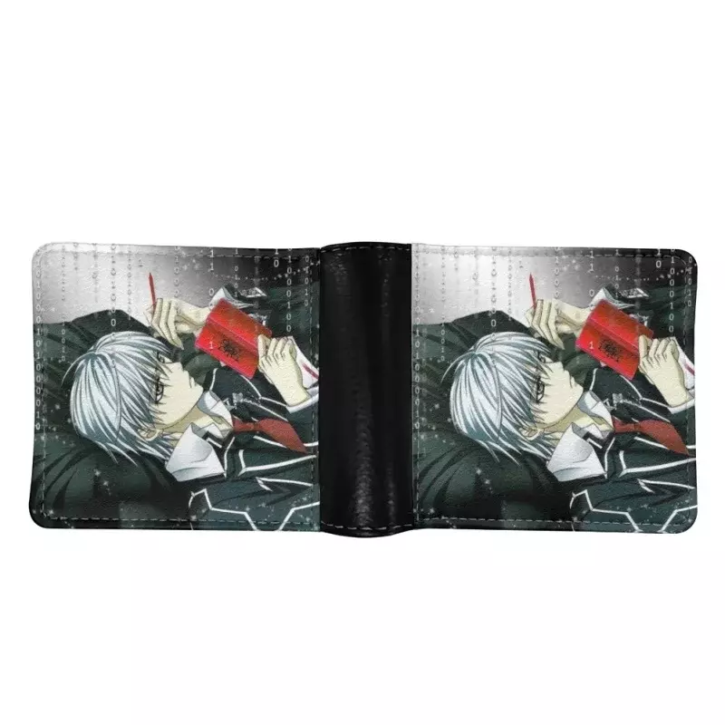 남성용 만화 뱀파이어 나이트 애니메이션 프린트 지갑, 얇은 카드 지갑, 얇은 카드, 럭셔리, 짧은 지갑, 성인