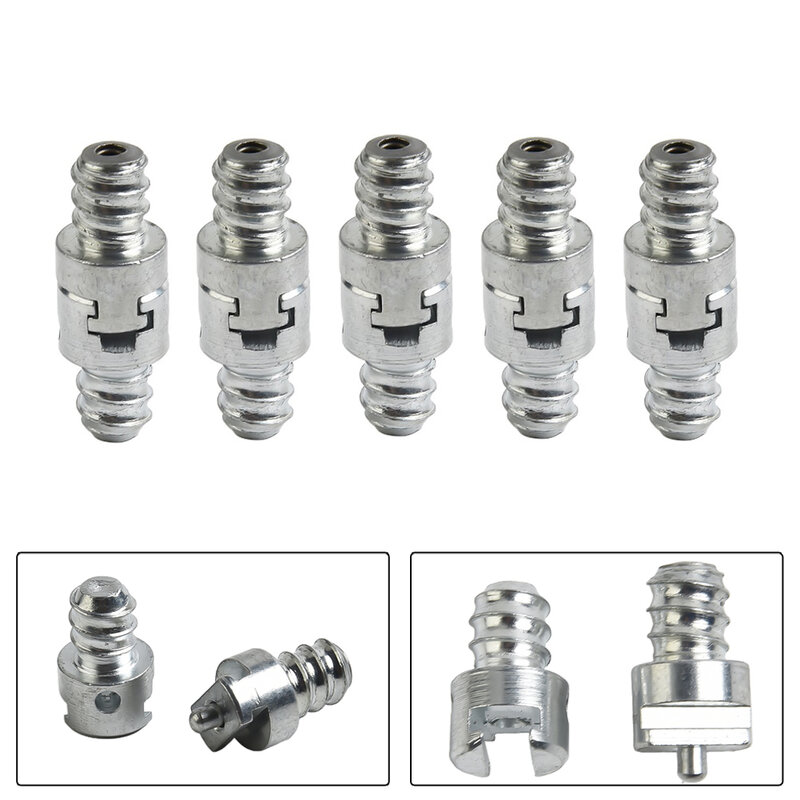 Male Female Join Connector Dredge Spring Fitting For Electric Drill Dredge Set Silver 16mm Carbon Steel Brand New