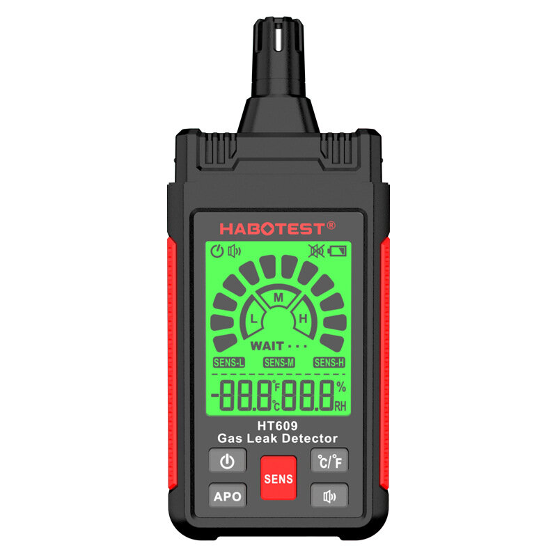 HABOTEST HT609Pro Gas Leak Detector With Temp And Humidity Measure Portable Accurate Numerical Hight Sensitivity Quick Response