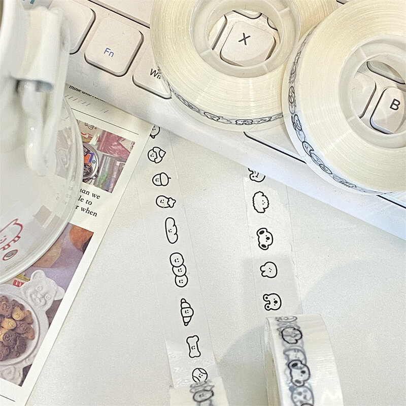 เทปการ์ตูน Washi น่ารักกระดาษกาวเทปกาวตกแต่งน่ารักสติกเกอร์สมุดบันทึกเครื่องเขียน
