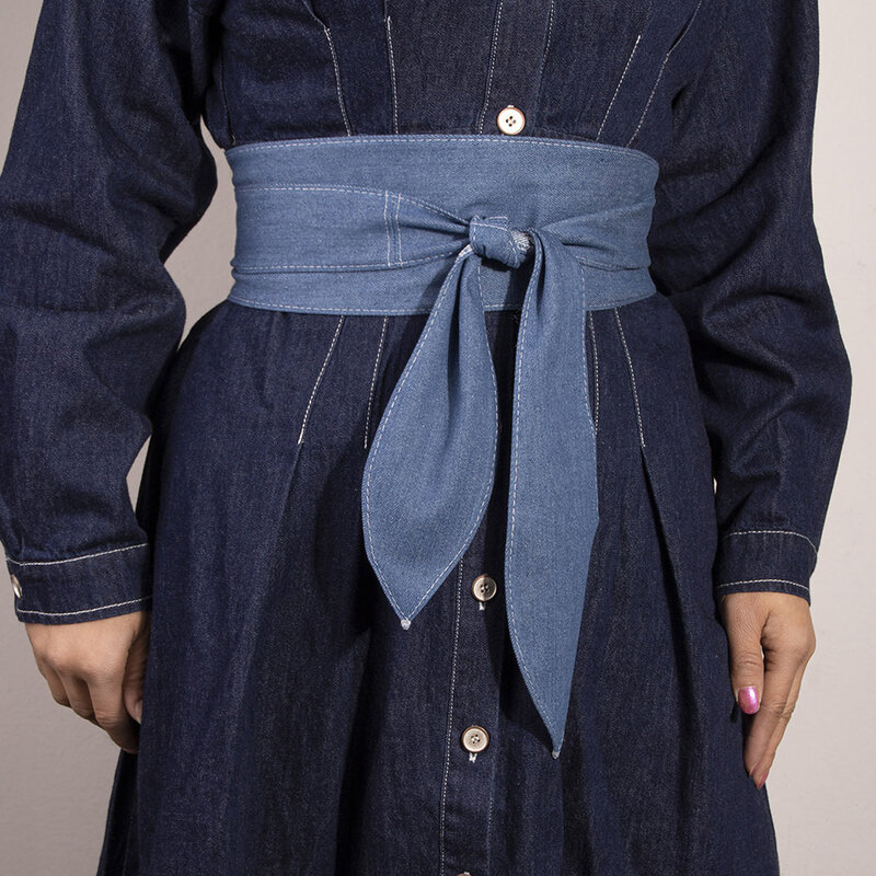Cinturilla de cinta ultralarga para mujer, accesorios de decoración de lazo suave y elegante, versión coreana, ancha y de alta calidad, novedad