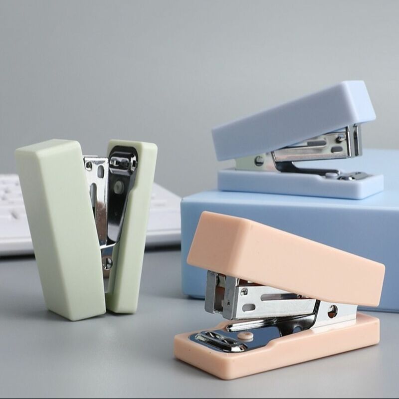 Cute Paper Binding Paper Grampeador, Morandi Grampeador Machine, Metal Binding Machine, Papelaria para professor