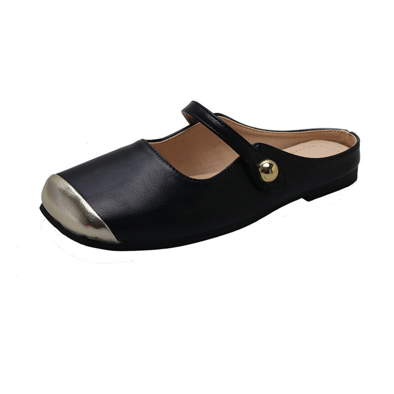 Summer Designer New Slip-on Woman Mary Jane Shoes French Half Pack Square Head scarpe da donna sandali da donna carini
