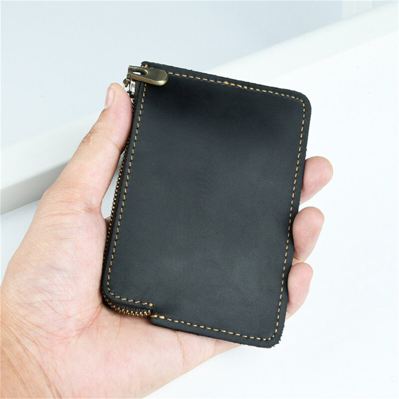 AIGUONIU high quality genuine leather waist bag  card pouch cowhide design waist pack pouch waist belt pouch protective cover